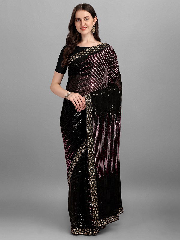 Pyramid 01 Trending Stylish Fancy Wear Georgette Saree Collection